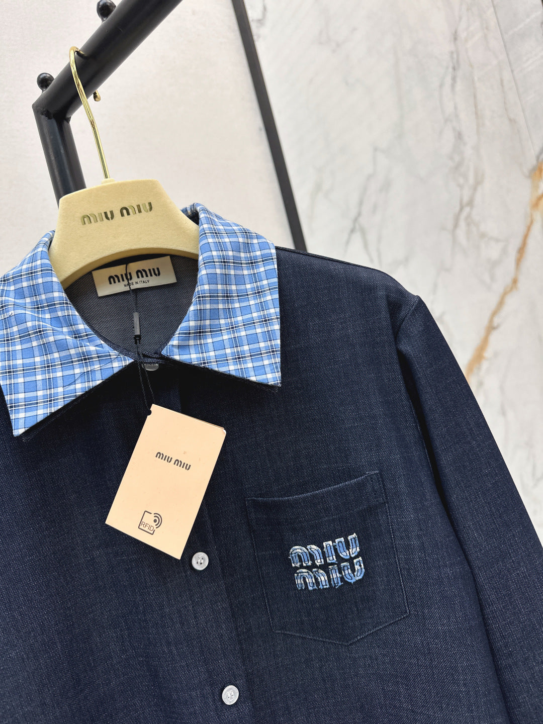 Miu 25fw denim shirt
