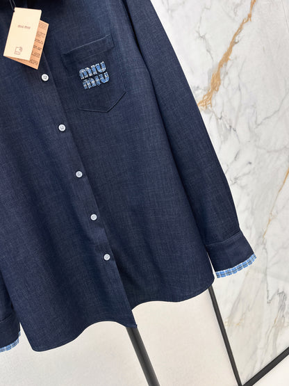 Miu 25fw denim shirt