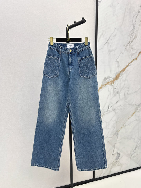 Chan 25fw rhinestone jeans