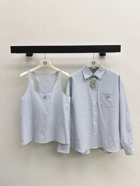 Loe 25fw vest shirt set