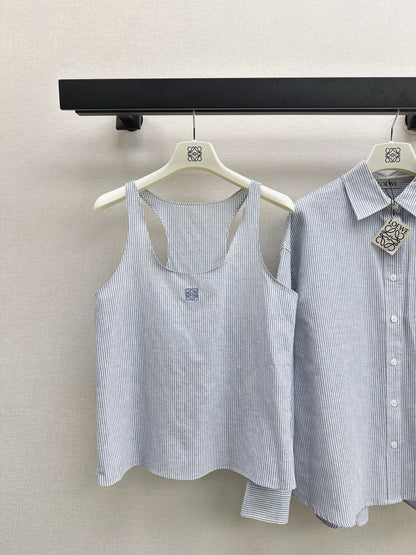 Loe 25fw vest shirt set