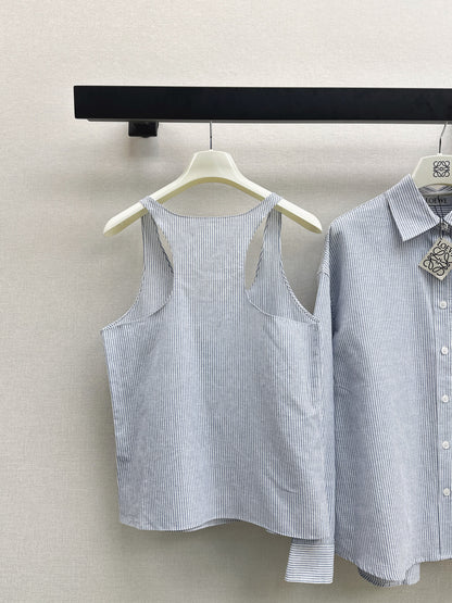 Loe 25fw vest shirt set