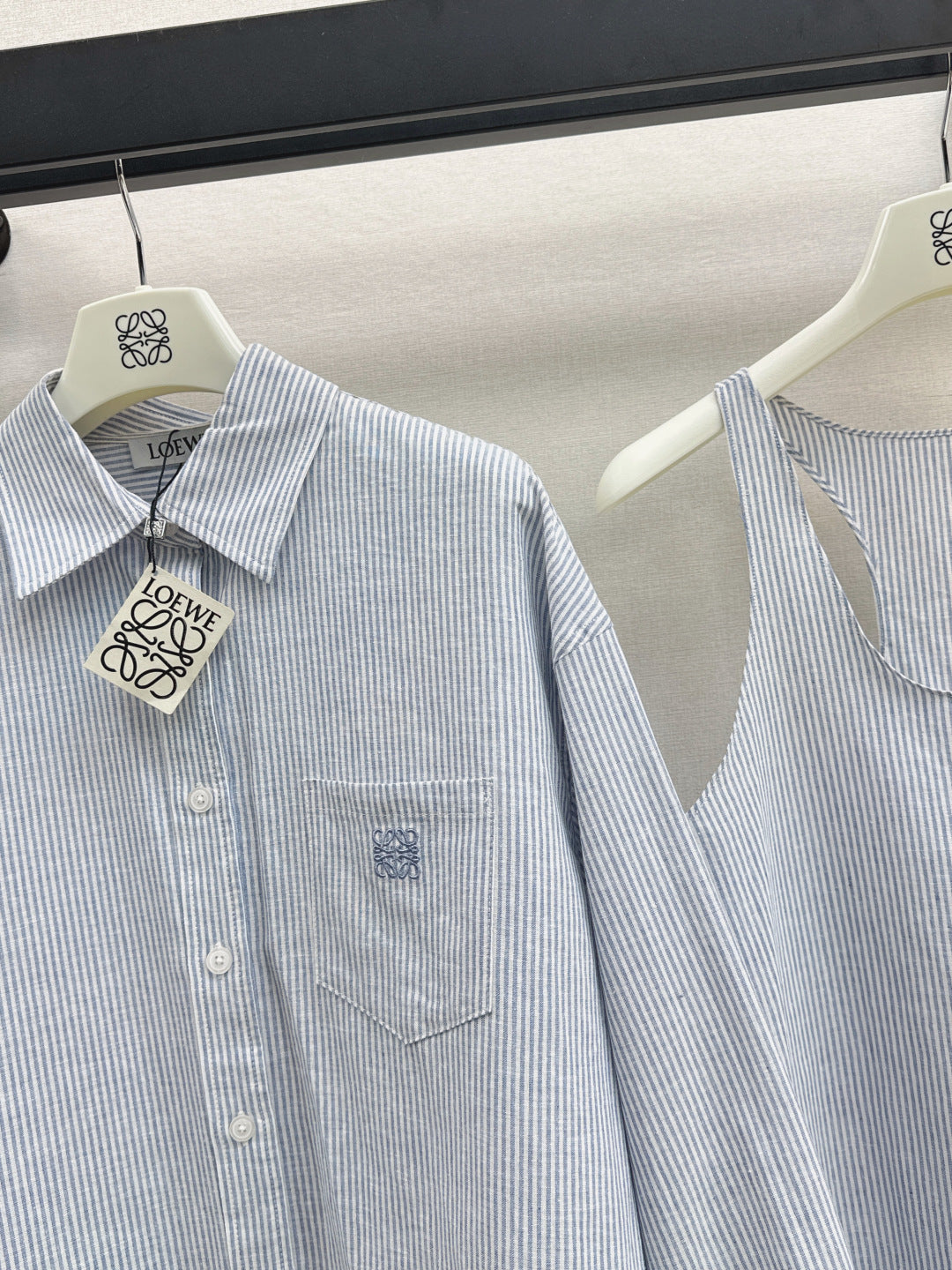 Loe 25fw vest shirt set