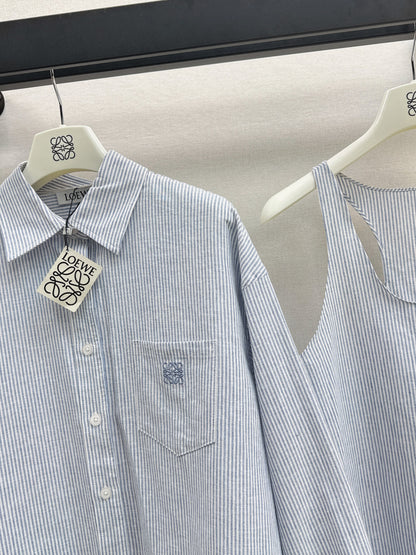 Loe 25fw vest shirt set