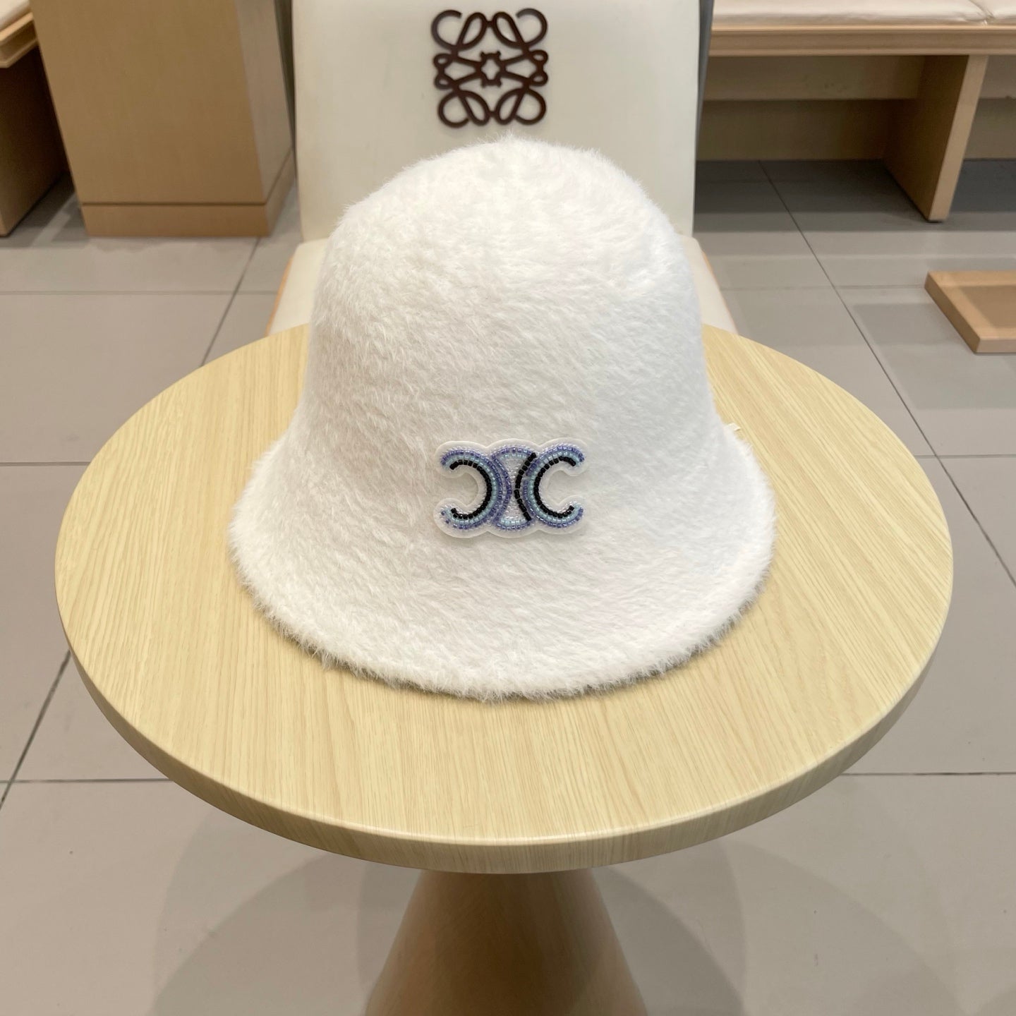 Ce1i autumn and winter plush bucket hat