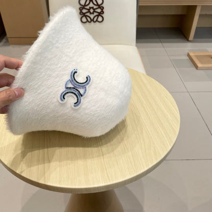 Ce1i autumn and winter plush bucket hat