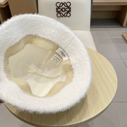 Ce1i autumn and winter plush bucket hat