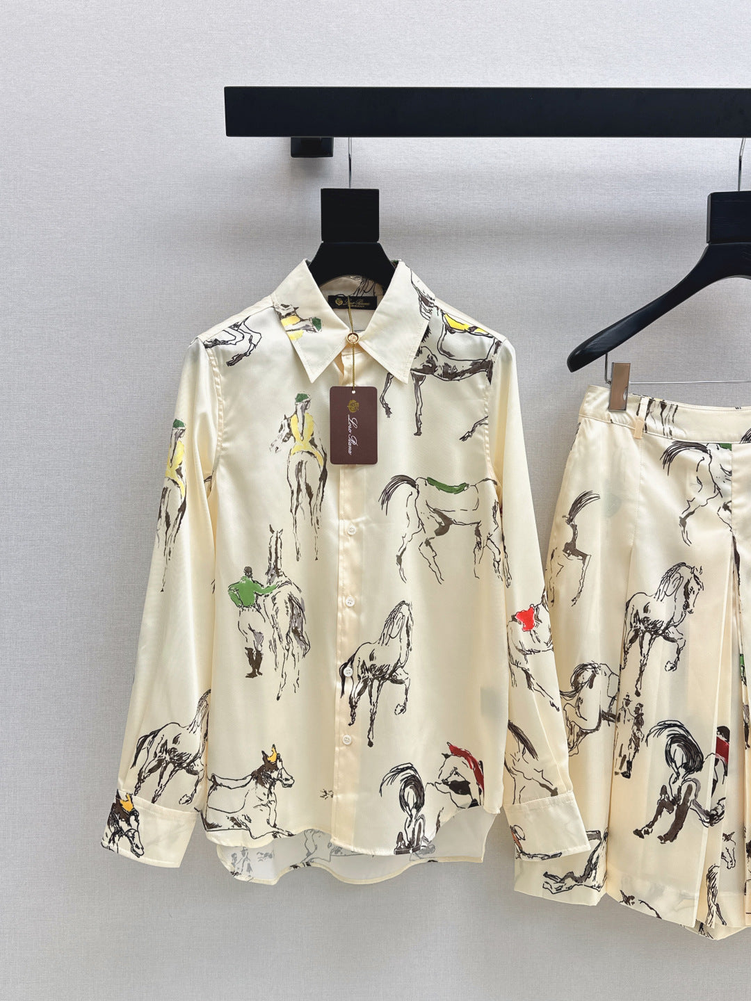 Loro 25fw printed shirt
