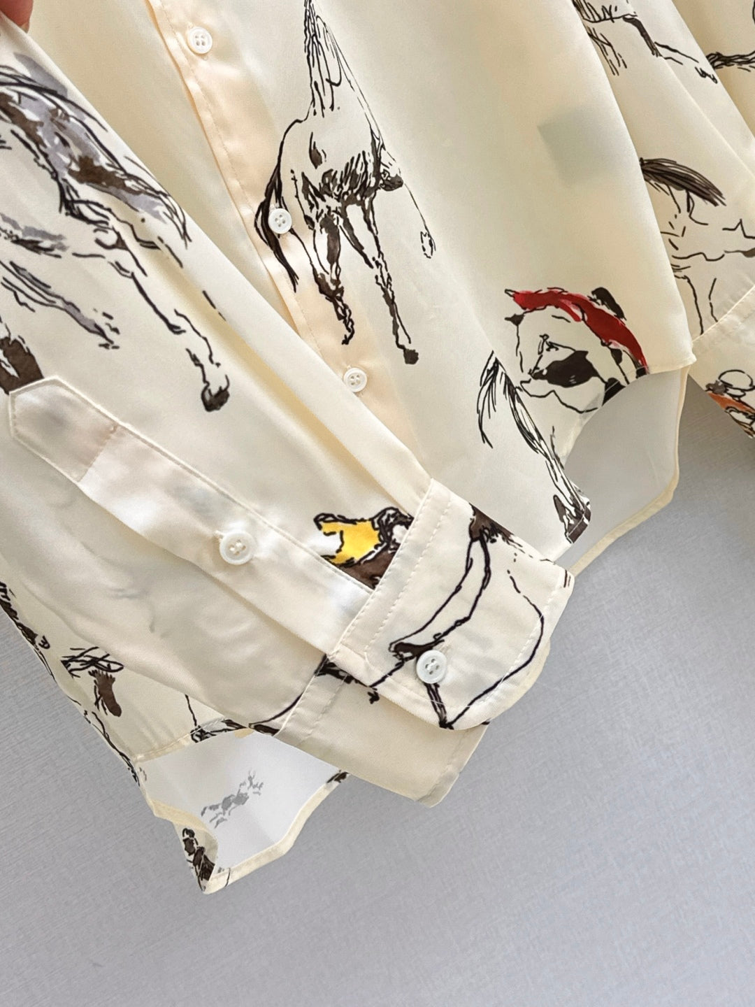 Loro 25fw printed shirt
