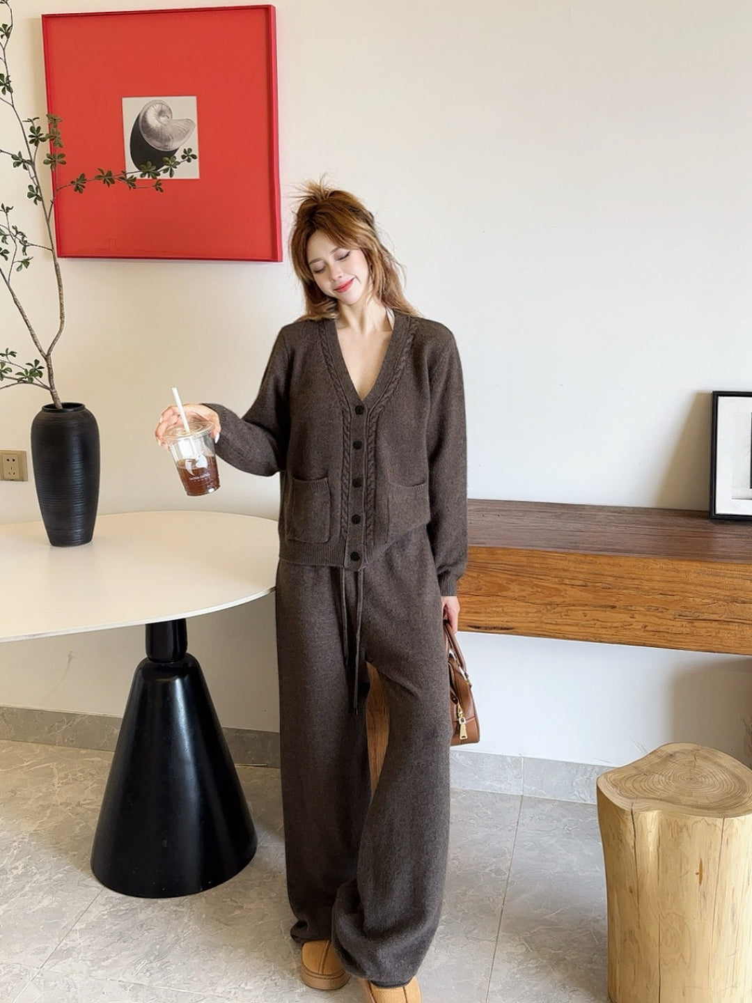 Loro 25fw knitted suit