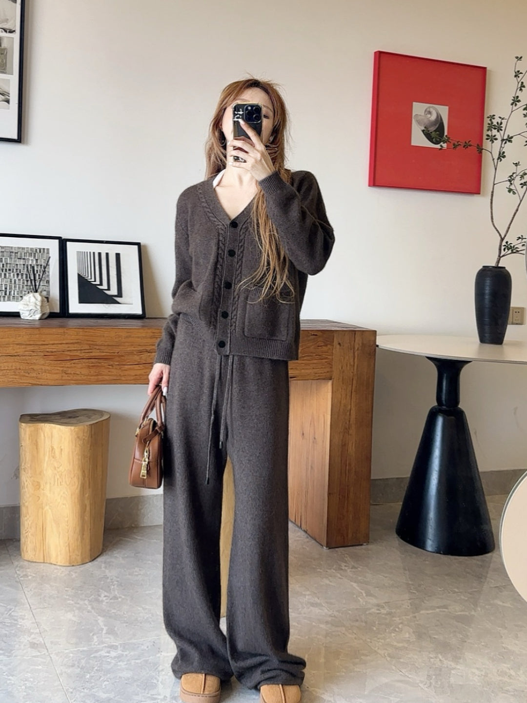 Loro 25fw knitted suit