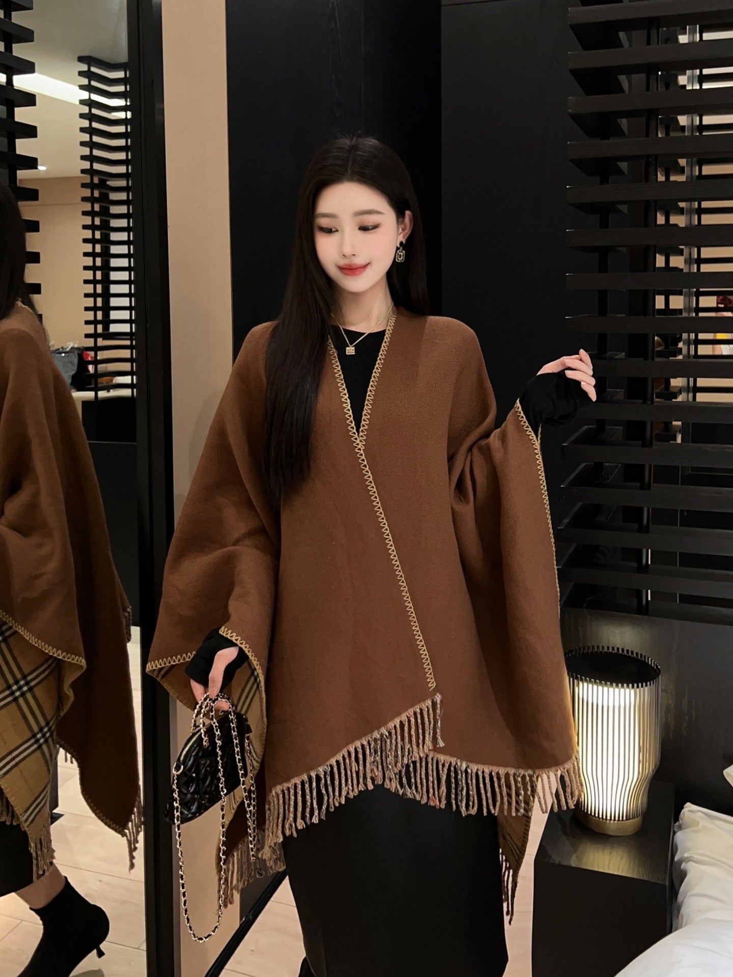 Bur 25fw cape shirt scarf