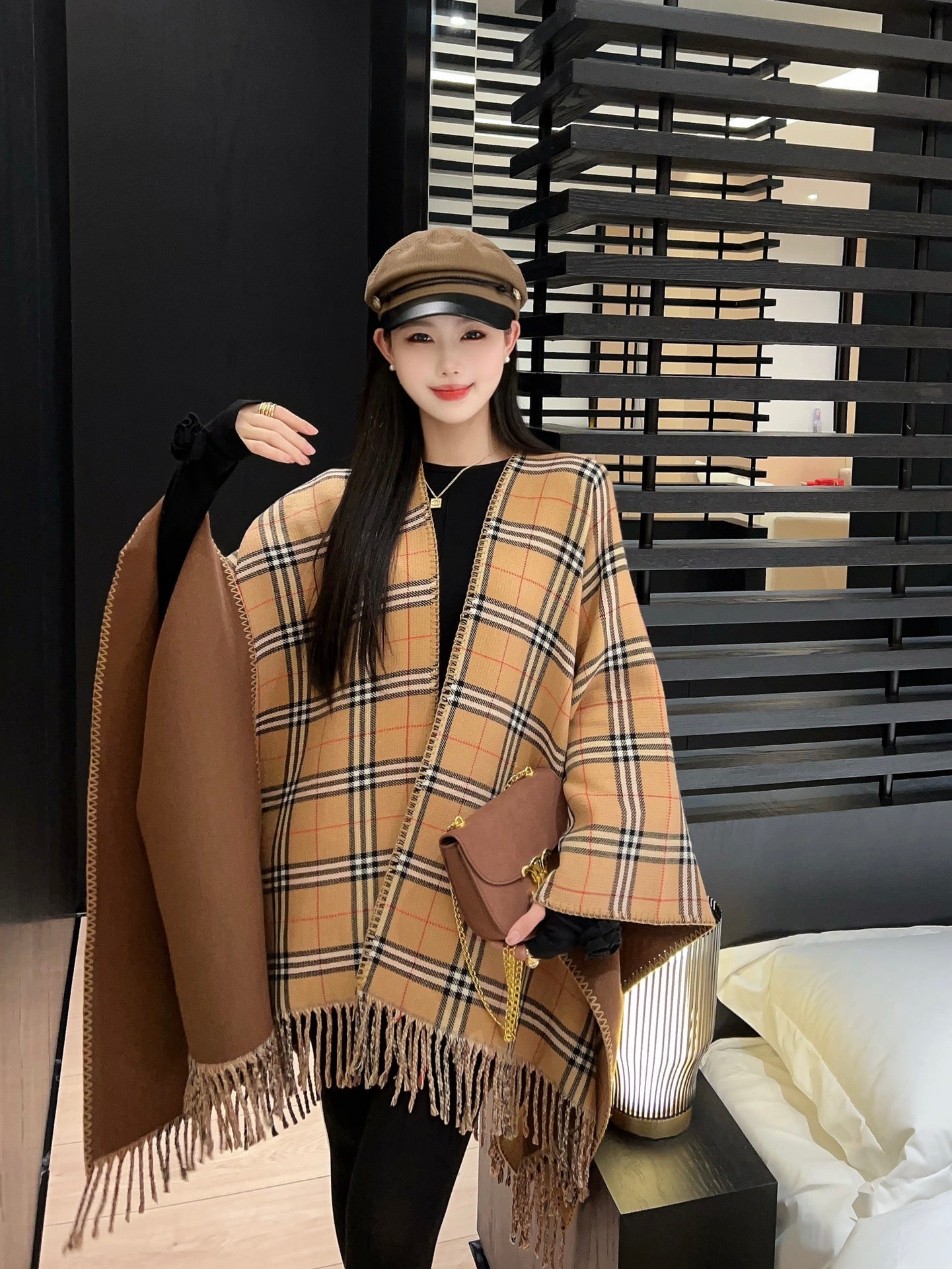 Bur 25fw cape shirt scarf