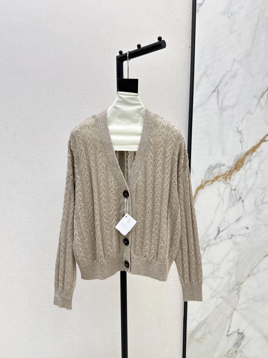 Brune 25fw beaded cardigan