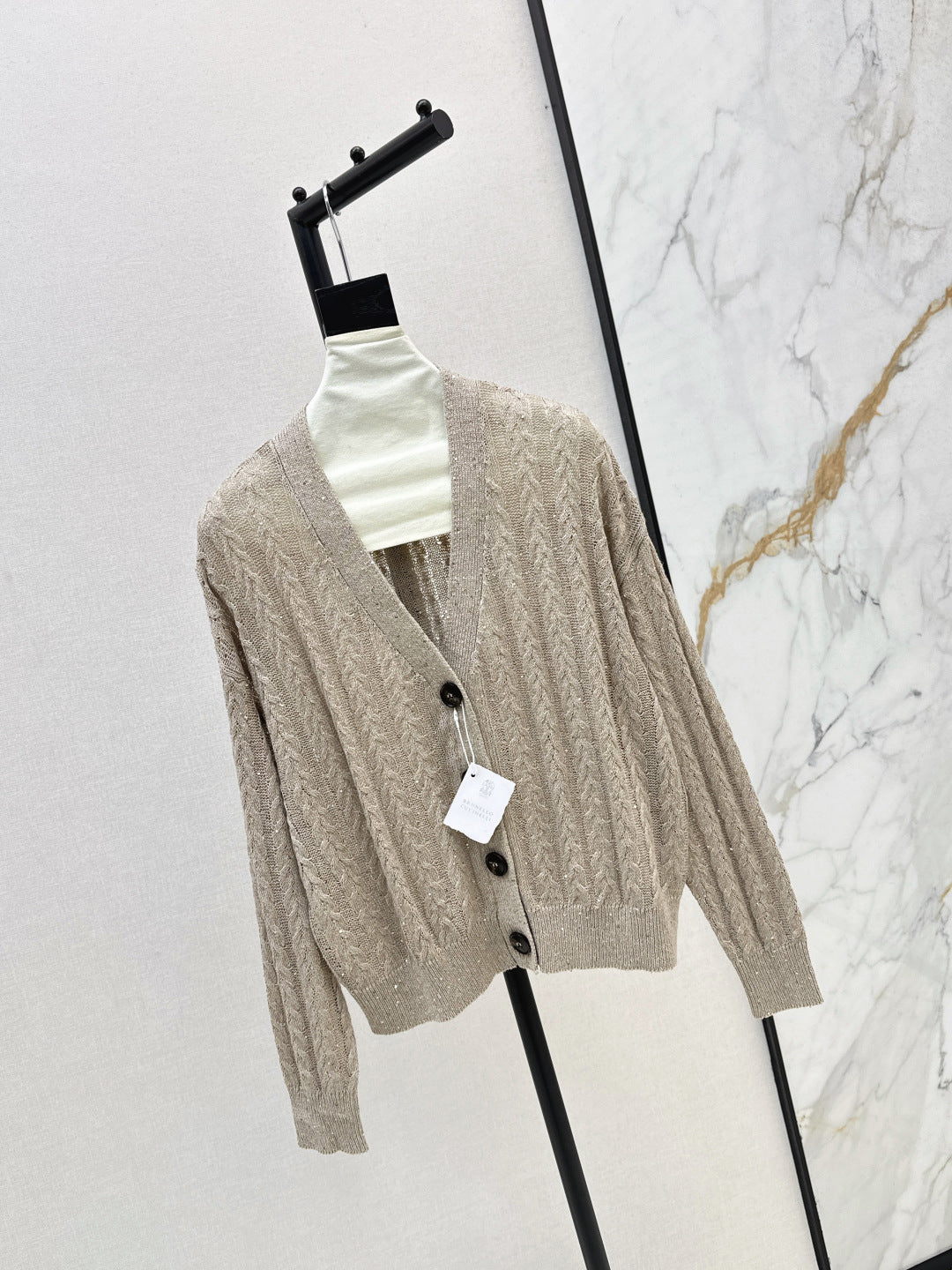 Brune 25fw beaded cardigan