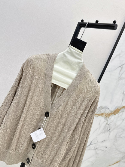 Brune 25fw beaded cardigan