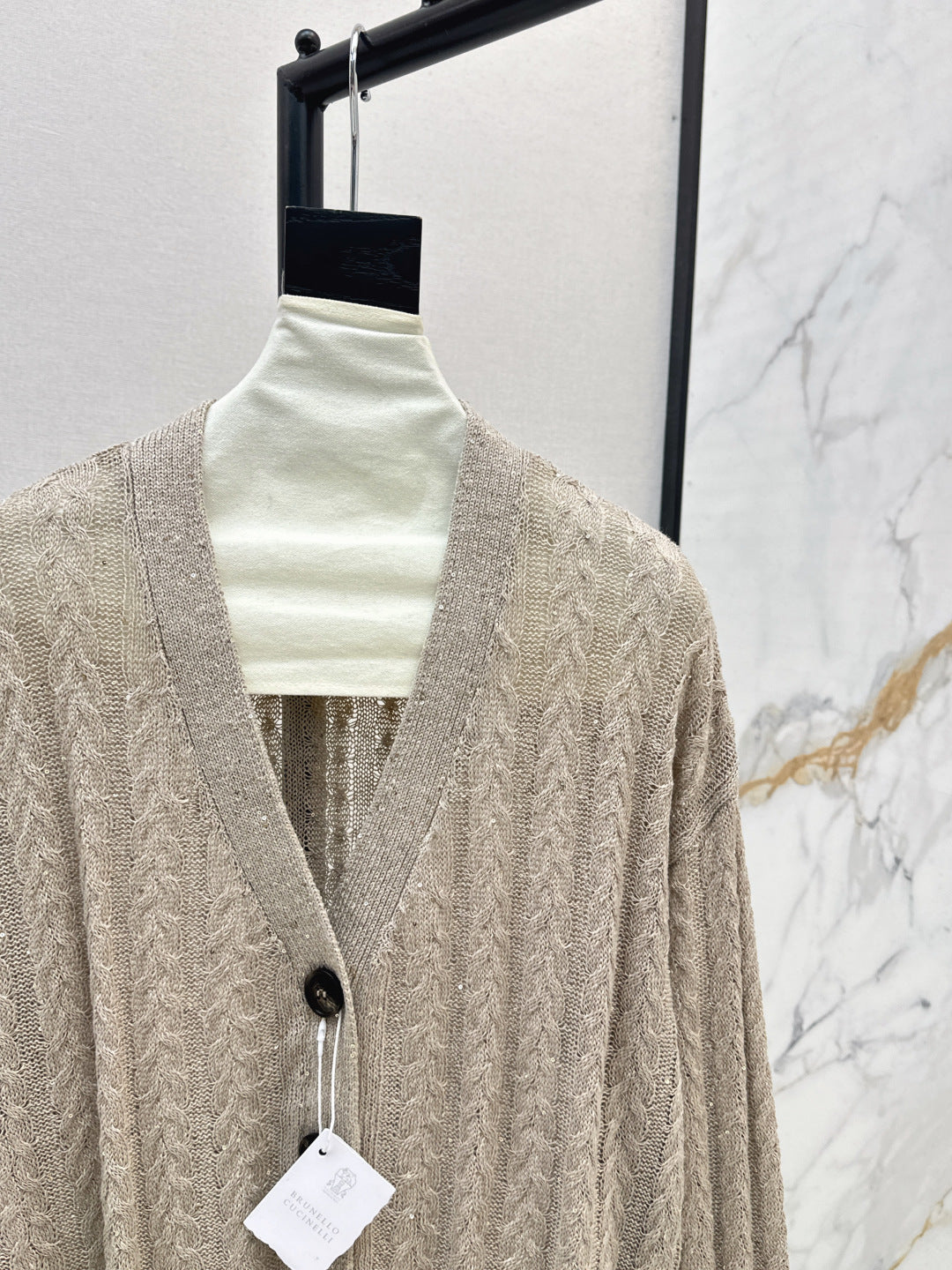 Brune 25fw beaded cardigan