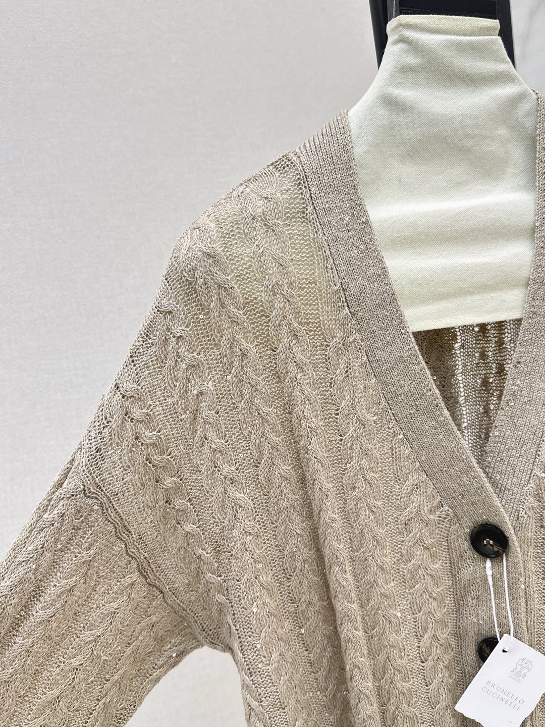 Brune 25fw beaded cardigan