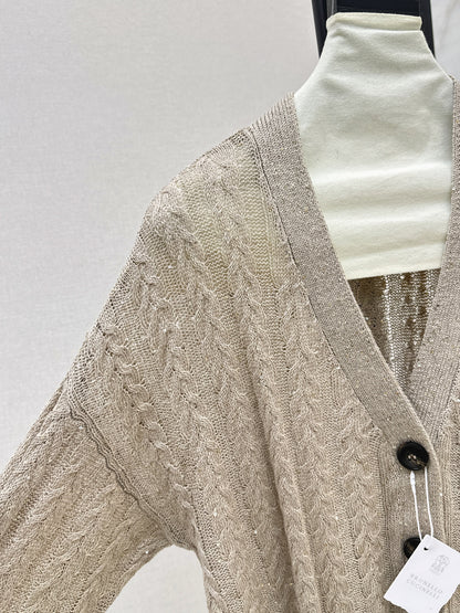 Brune 25fw beaded cardigan