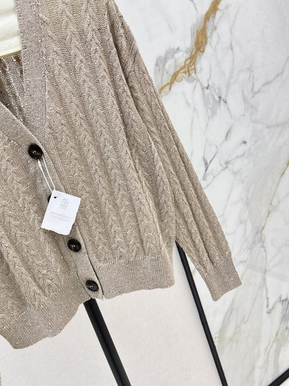 Brune 25fw beaded cardigan
