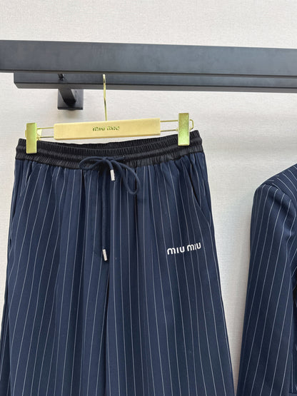 Miu 25fw striped pants