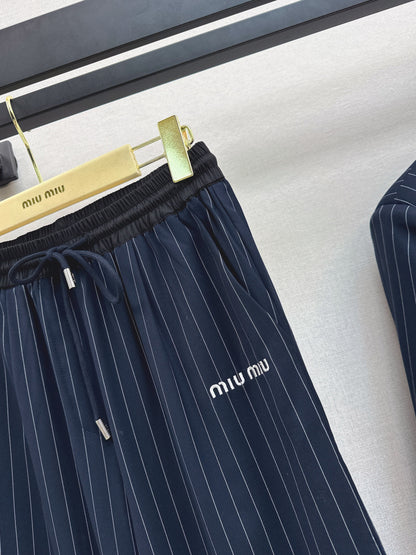 Miu 25fw striped pants