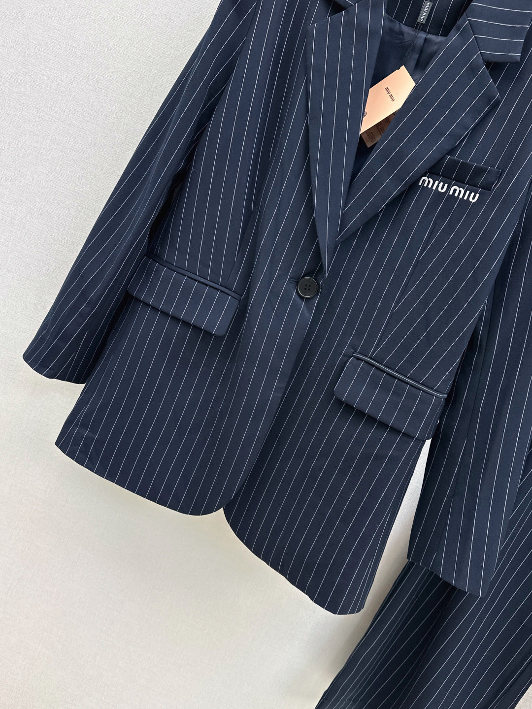 Miu 25fw striped blazer