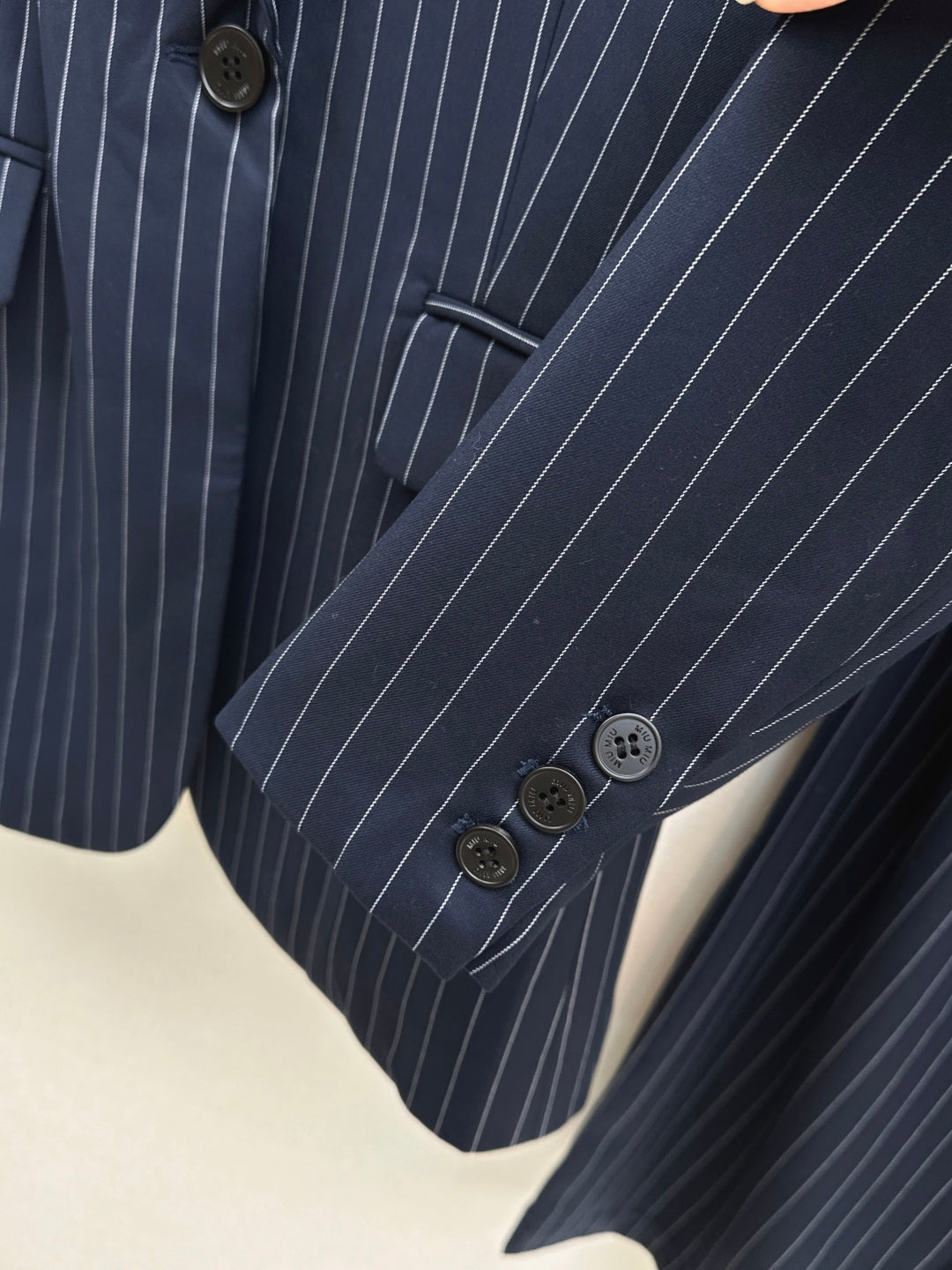 Miu 25fw striped blazer