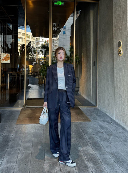 Miu 25fw striped blazer