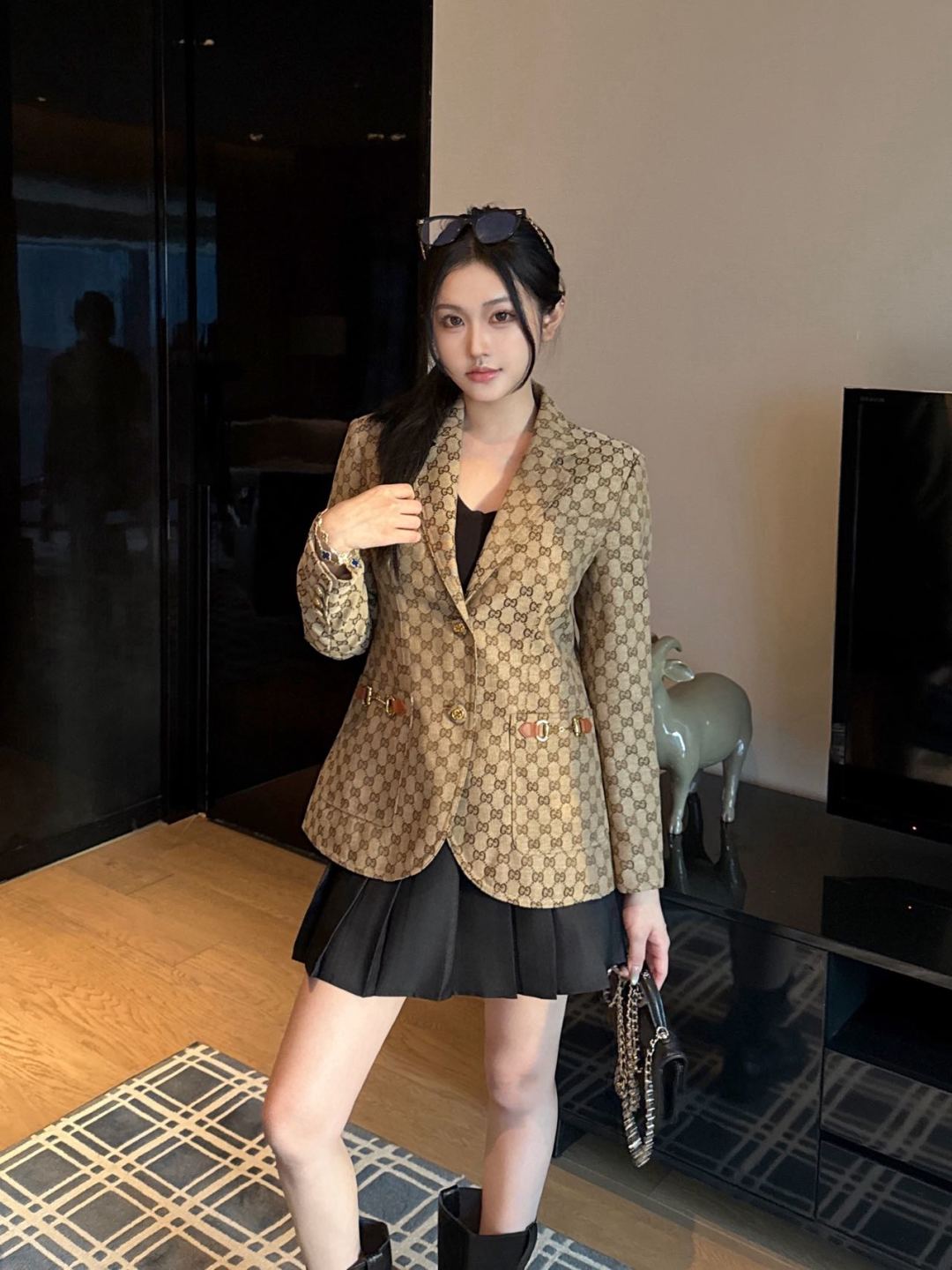 Guc 25fw jacquard blazer