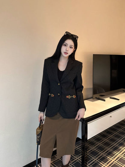 Guc 25fw jacquard blazer