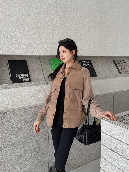 Brune 25fw knitted down jacket
