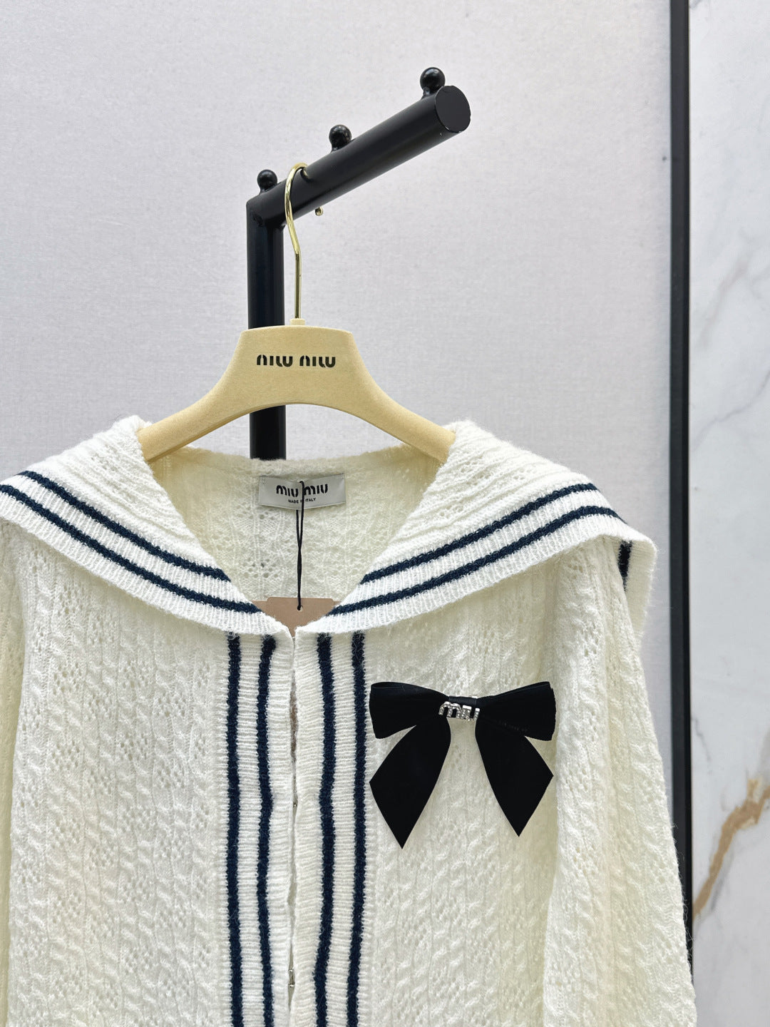 Miu 25fw knitted cardigan