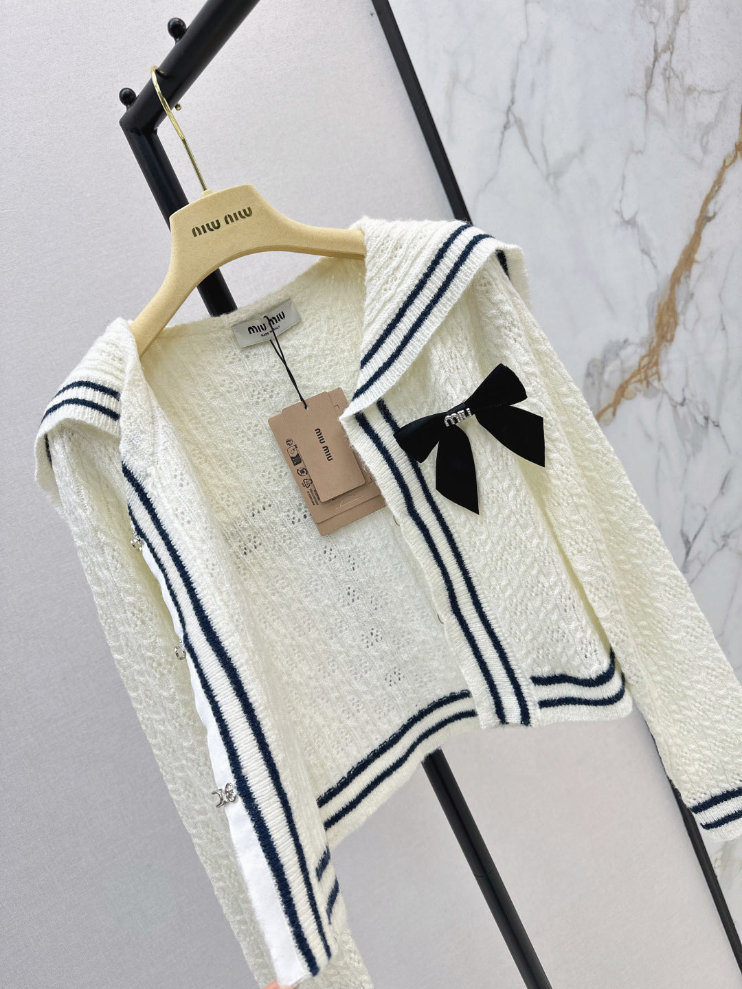 Miu 25fw knitted cardigan