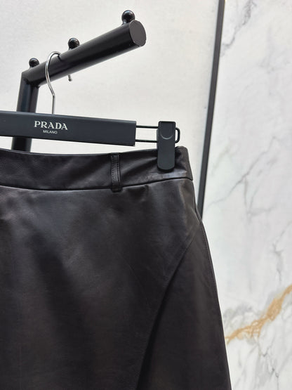 Pra 25fw leather skirt