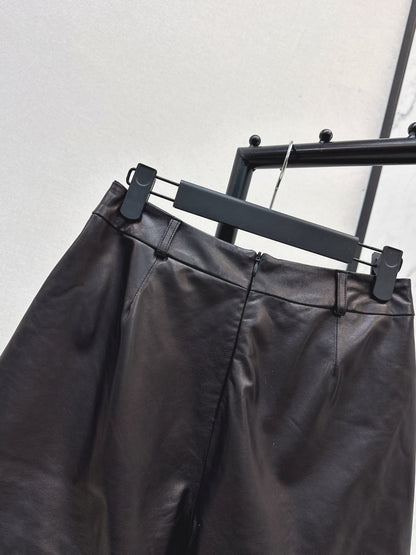 Pra 25fw leather skirt