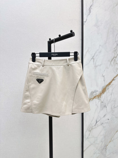 Pra 25fw leather skirt