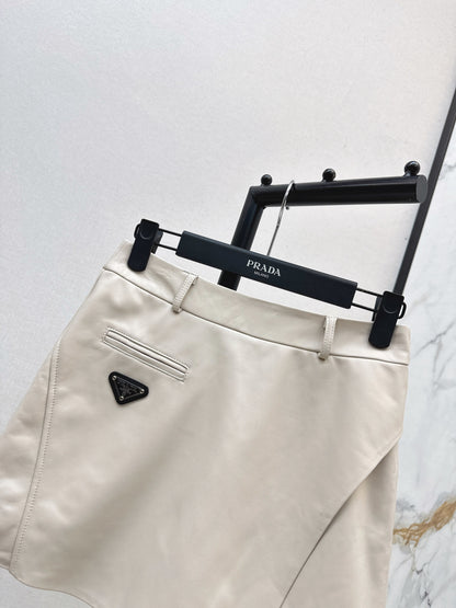 Pra 25fw leather skirt