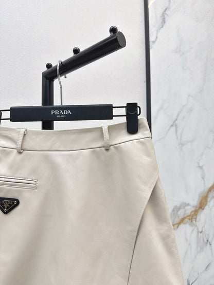 Pra 25fw leather skirt