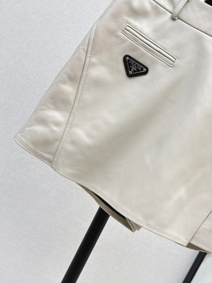 Pra 25fw leather skirt