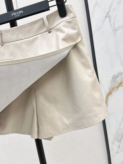 Pra 25fw leather skirt