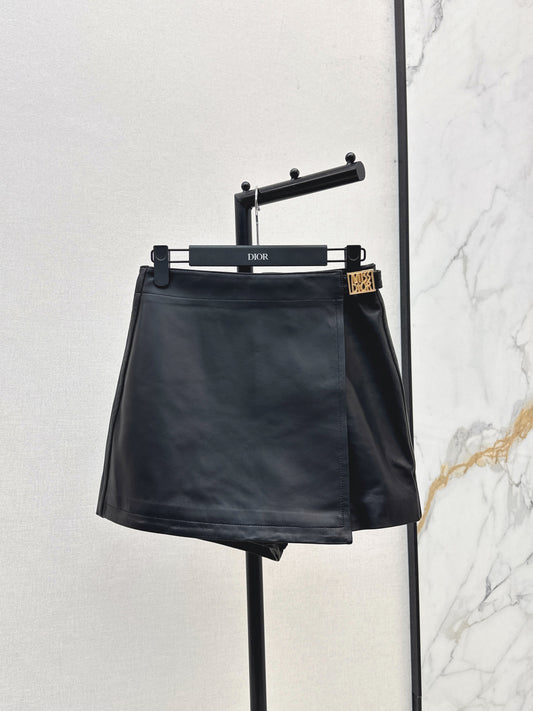 CD 25fw leather skirt