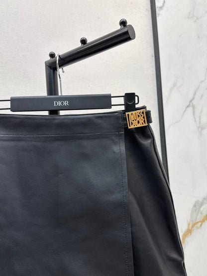 CD 25fw leather skirt