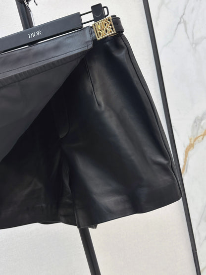 CD 25fw leather skirt