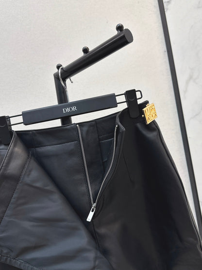CD 25fw leather skirt