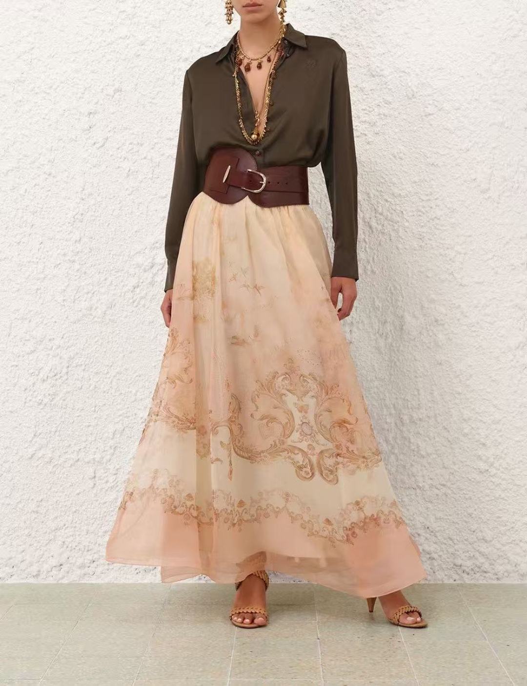 Zimm 25fw silk skirt