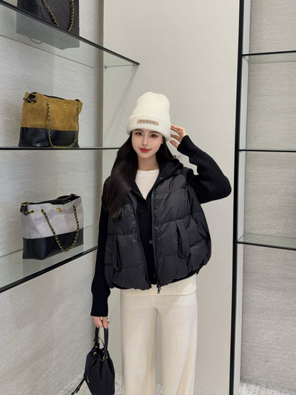 Loro 25fw patchwork down jacket