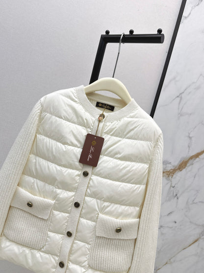 Loro 25fw patchwork down jacket