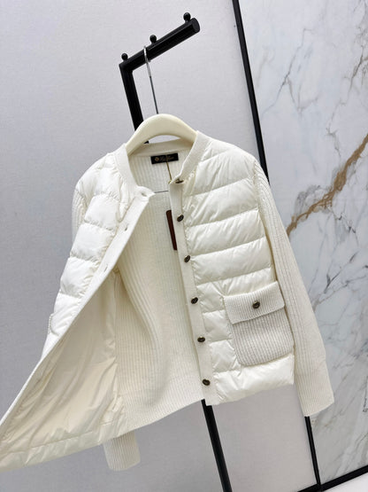 Loro 25fw patchwork down jacket