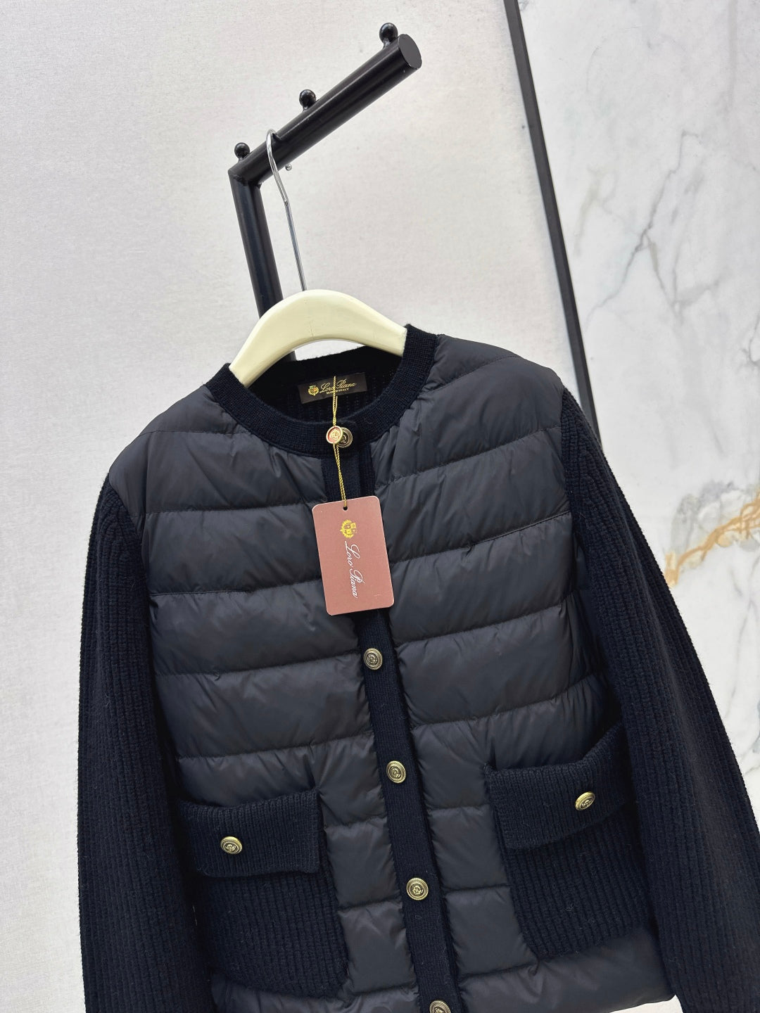 Loro 25fw patchwork down jacket